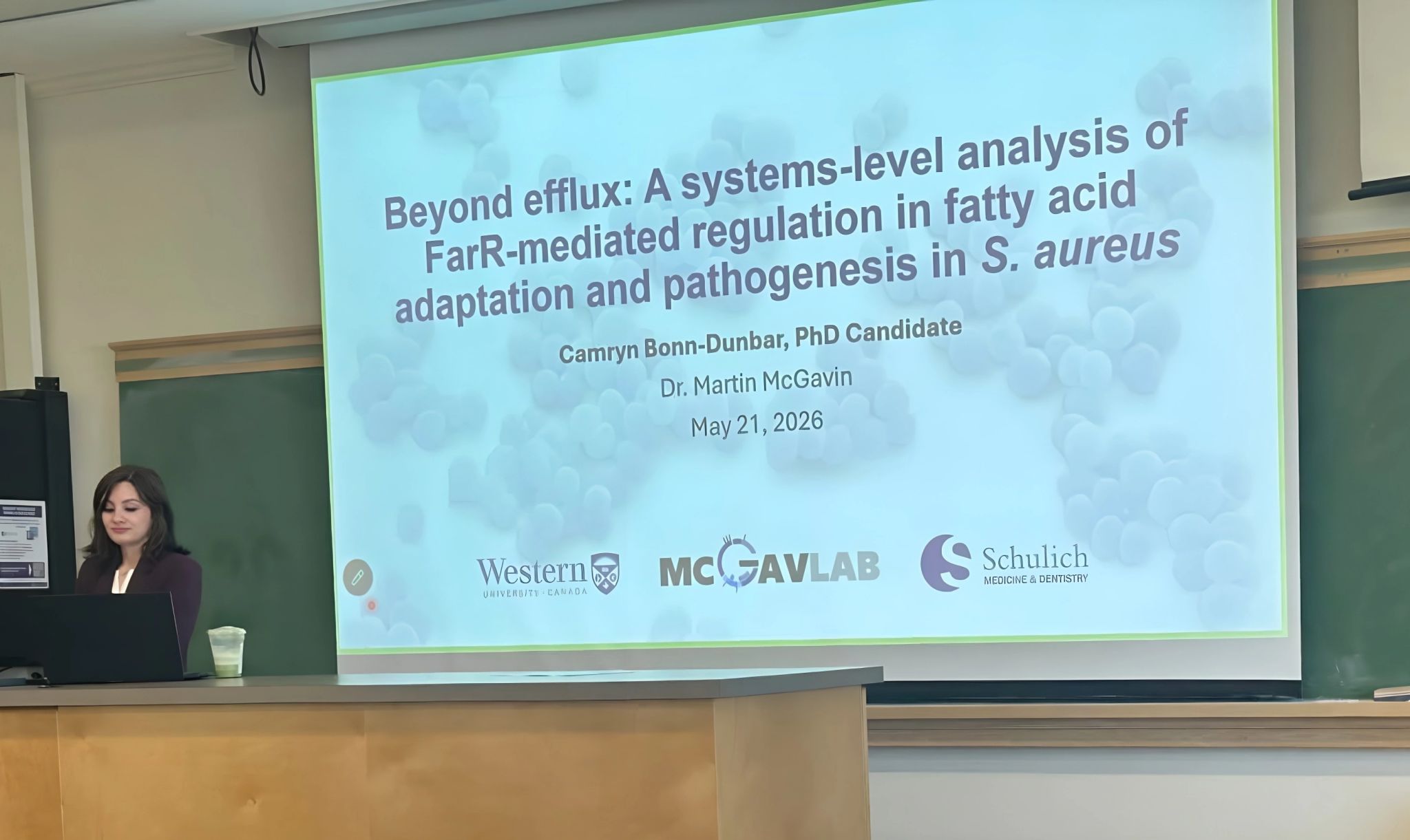 Camryn Bonn-Dunbar presenting her John A. Thomas Award talk